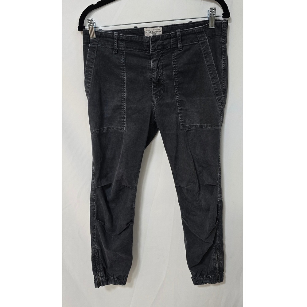Nili Lotan cargo cropped jogger military pants women 6 111/88 80NL gray